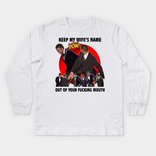 wow will smith slap chris rock Kids Long Sleeve T-Shirt